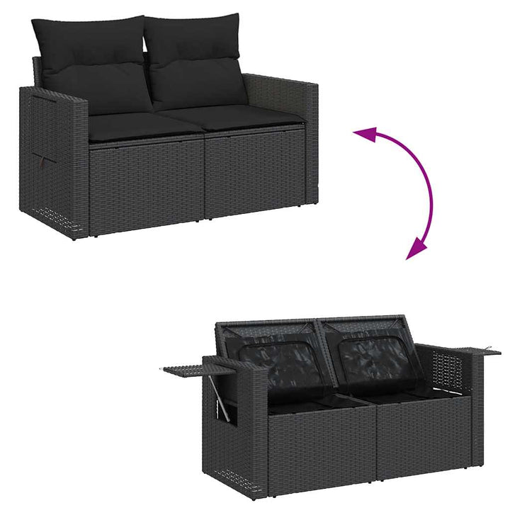 Set Mobilier De Grădină Cu Perne, 6 Piese, , Poliratan