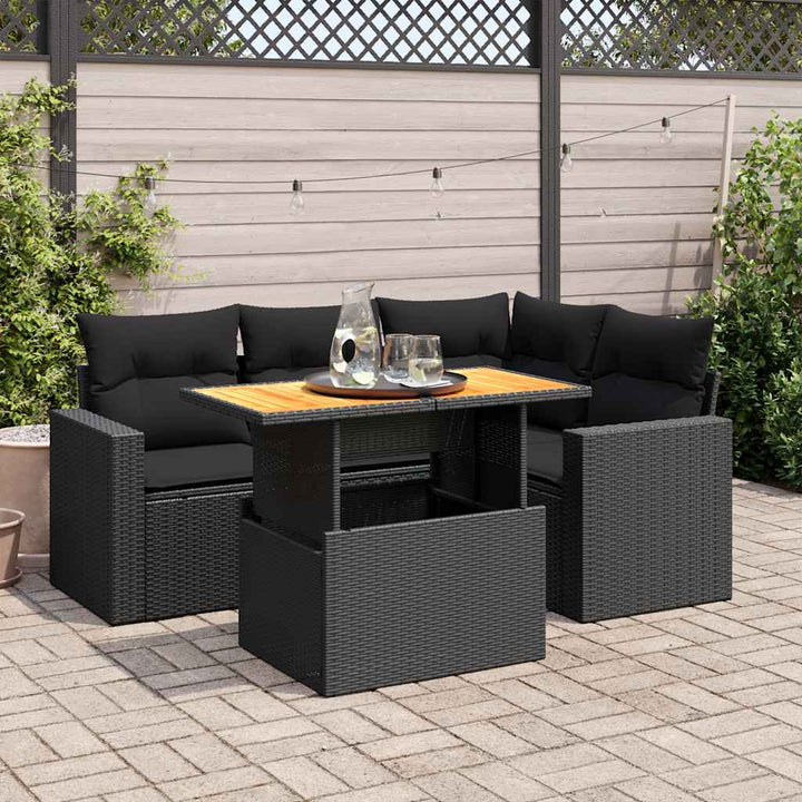 Set Mobilier De Grădină Cu Perne, 5 Piese, , Poliratan