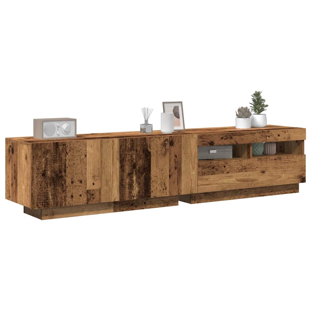 Comodă Tv Cu Lumini Led, , 180X35X40 Cm