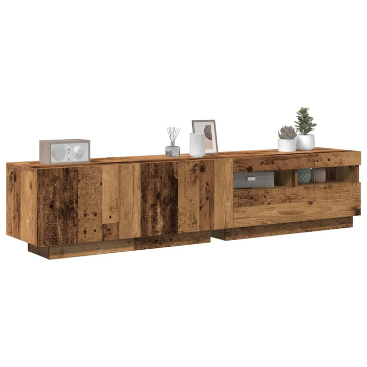 Comodă Tv Cu Lumini Led, , 180X35X40 Cm