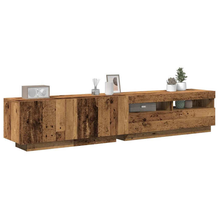 Comodă Tv Cu Lumini Led, , 200X35X40Cm