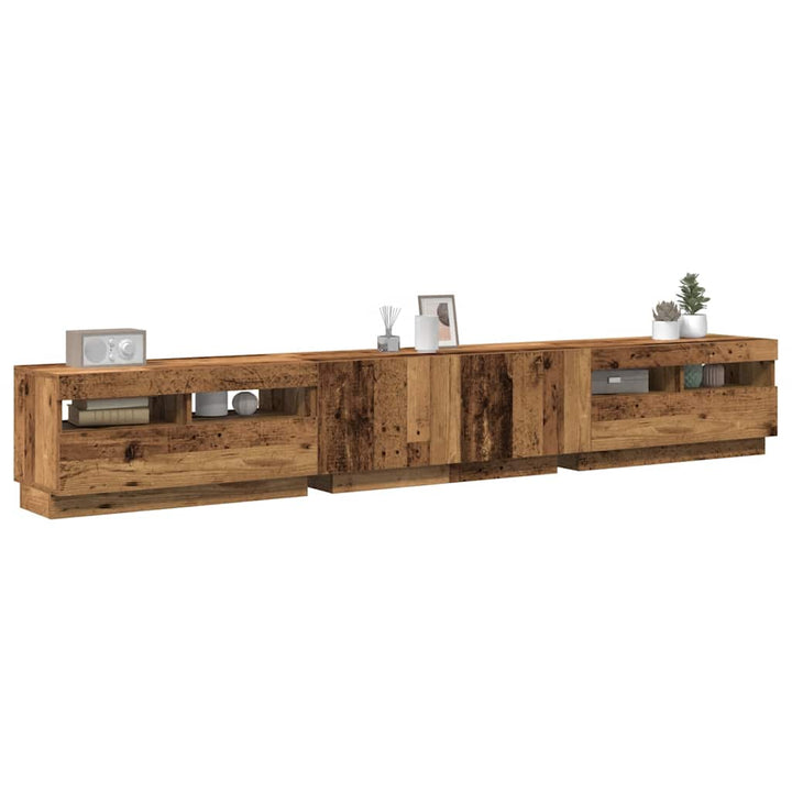 Comodă Tv Cu Lumini Led, , 260X35X40 Cm