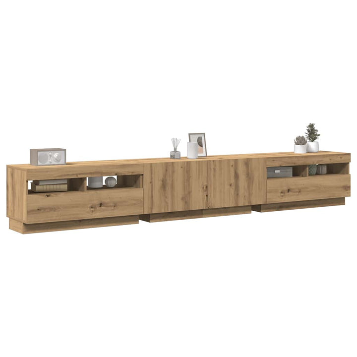 Comodă Tv Cu Lumini Led, , 260X35X40 Cm