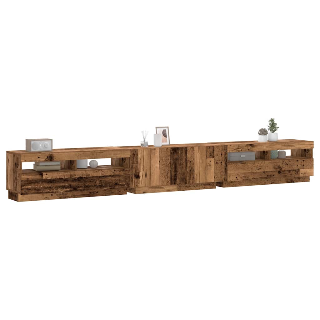 Comodă Tv Cu Lumini Led, , 300X35X40Cm