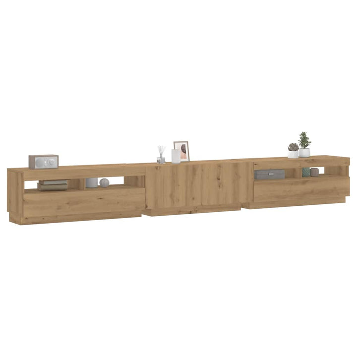 Comodă Tv Cu Lumini Led, , 300X35X40Cm