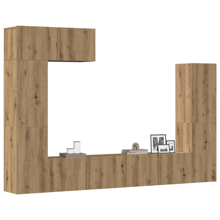 Set Dulap Tv, 7 Piese, , Lemn Prelucrat