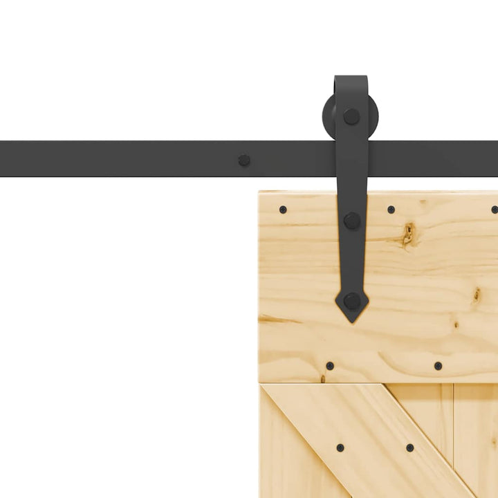 Ușă Glisantă Cu Set De Feronerie 70X210 Cm, Lemn Masiv De Pin