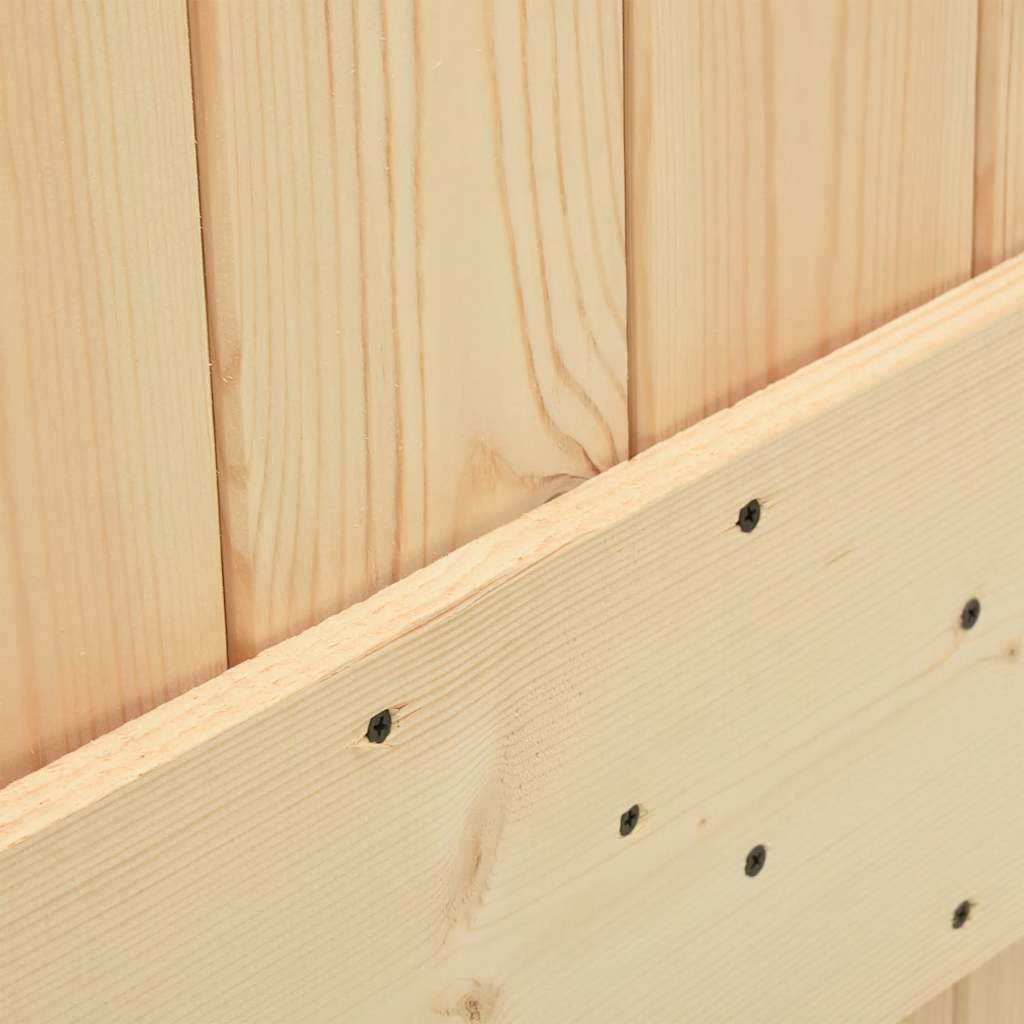 Ușă Glisantă Cu Set De Feronerie 70X210 Cm, Lemn Masiv De Pin