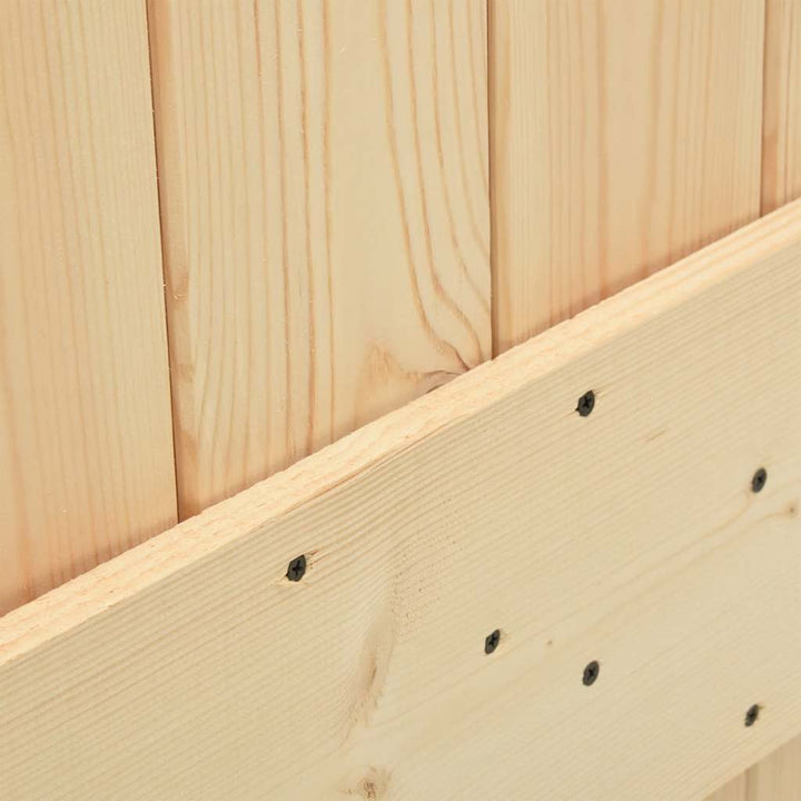 Ușă Glisantă Cu Set De Feronerie 70X210 Cm, Lemn Masiv De Pin