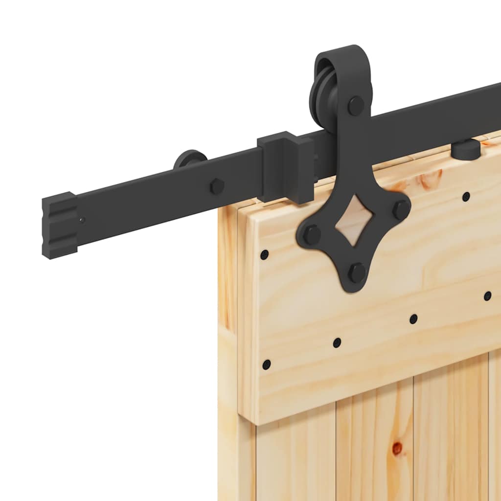 Ușă Glisantă Cu Set De Feronerie 85X210 Cm, Lemn Masiv De Pin