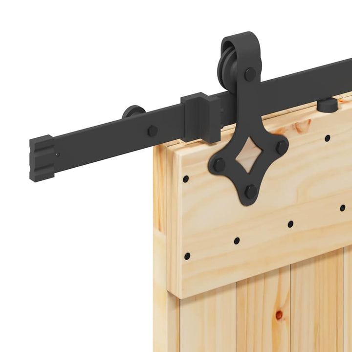 Ușă Glisantă Cu Set De Feronerie 85X210 Cm, Lemn Masiv De Pin