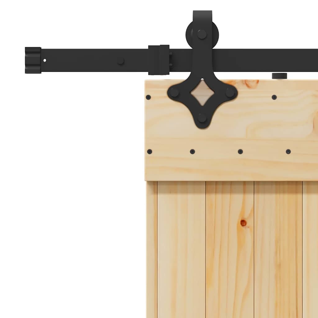Ușă Glisantă Cu Set De Feronerie 85X210 Cm, Lemn Masiv De Pin