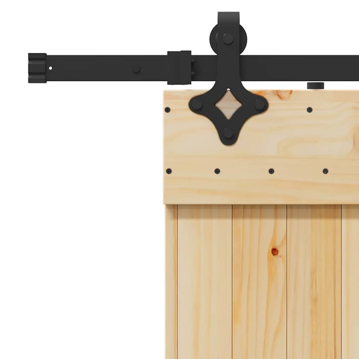 Ușă Glisantă Cu Set De Feronerie 85X210 Cm, Lemn Masiv De Pin