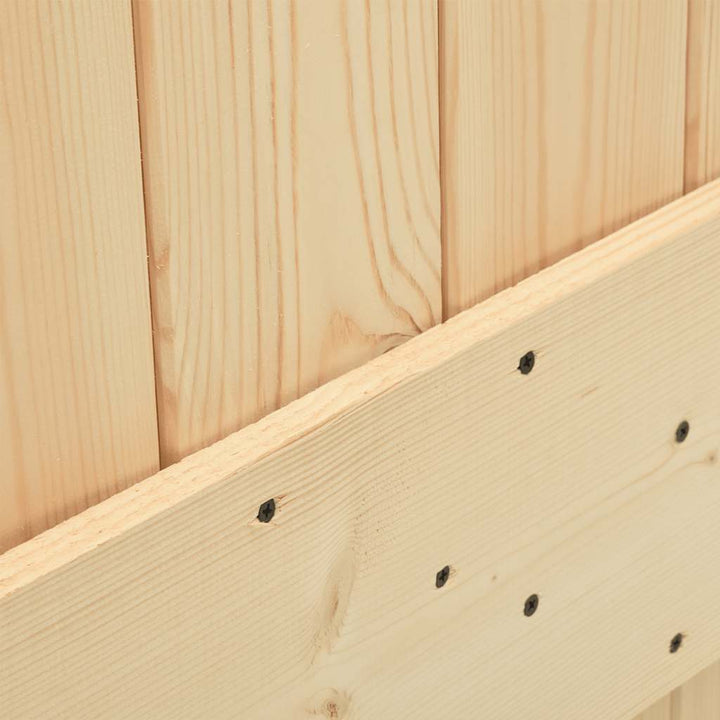 Ușă Glisantă Cu Set De Feronerie 85X210 Cm, Lemn Masiv De Pin
