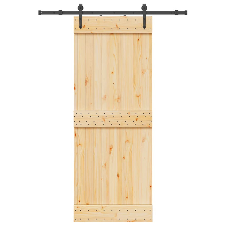 Ușă Glisantă Cu Set De Feronerie 70X210 Cm, Lemn Masiv De Pin