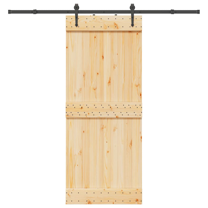 Ușă Glisantă Cu Set De Feronerie 70X210 Cm, Lemn Masiv De Pin