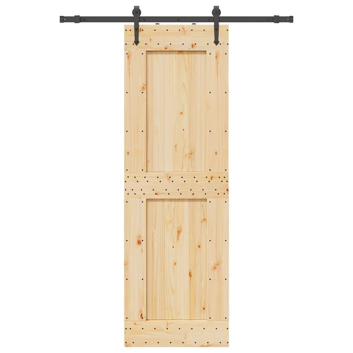 Ușă Glisantă Cu Set De Feronerie 70X210 Cm, Lemn Masiv De Pin