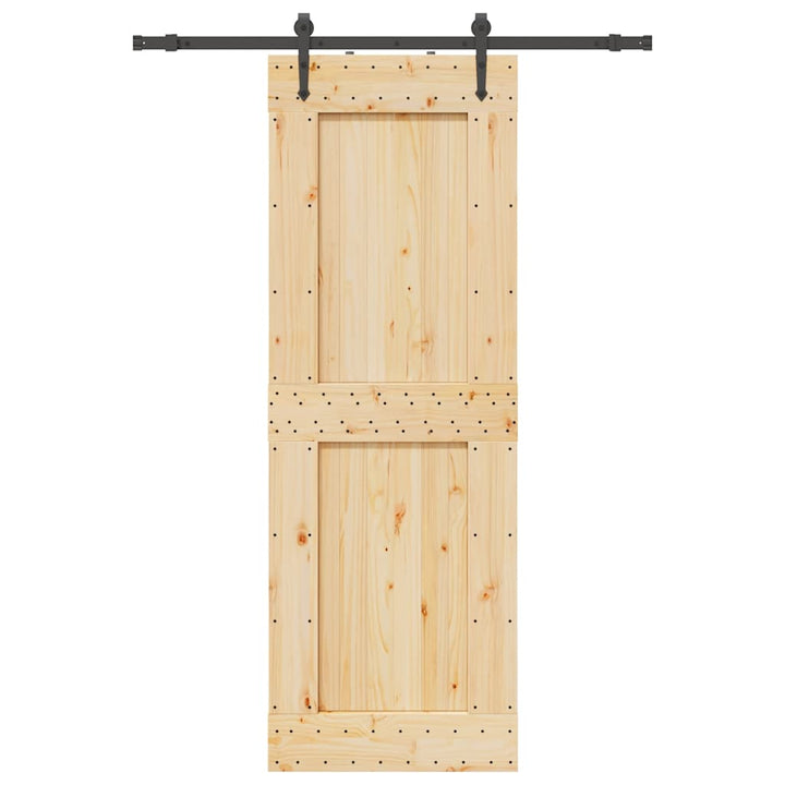 Ușă Glisantă Cu Set De Feronerie 70X210 Cm, Lemn Masiv De Pin