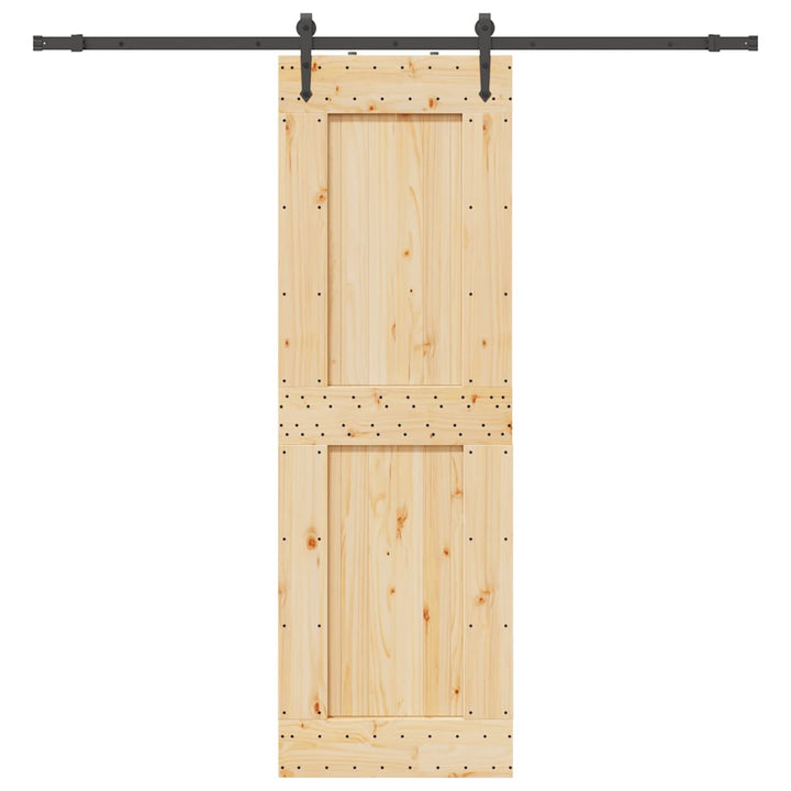 Ușă Glisantă Cu Set De Feronerie 70X210 Cm, Lemn Masiv De Pin