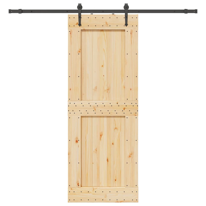 Ușă Glisantă Cu Set De Feronerie 70X210 Cm, Lemn Masiv De Pin