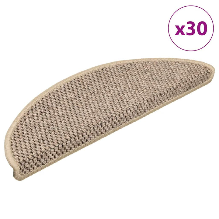Covorașe Scări Autoadezive 15 Buc 56X17X3 Aspect Sisal