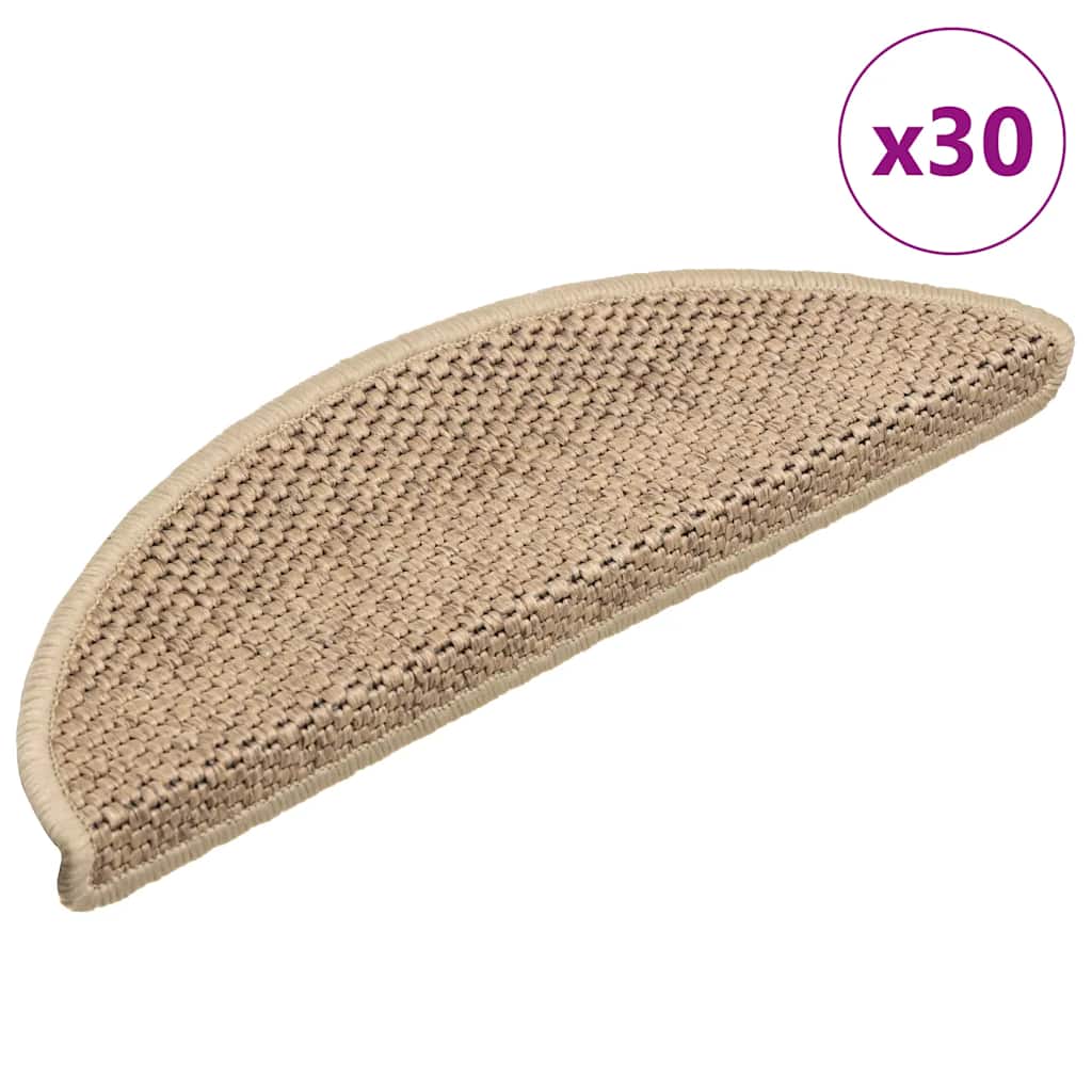 Covorașe Scări Autoadezive 15 Buc 56X17X3 Aspect Sisal