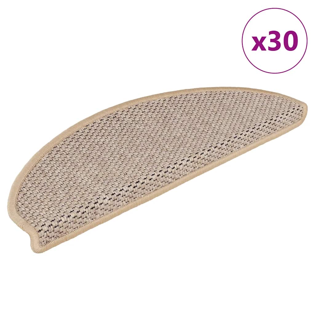 Covorașe Scări Autoadezive 15 Buc 56X17X3 Aspect Sisal
