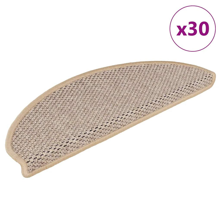 Covorașe Scări Autoadezive 15 Buc 56X17X3 Aspect Sisal