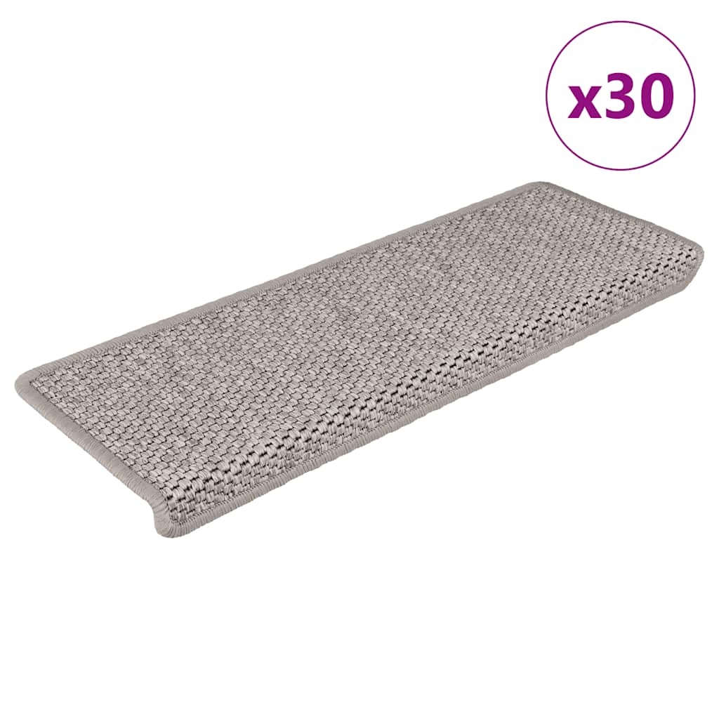 Covorașe Scări Autoadezive, 15 Buc. 65X21X4 Cm, Sisal