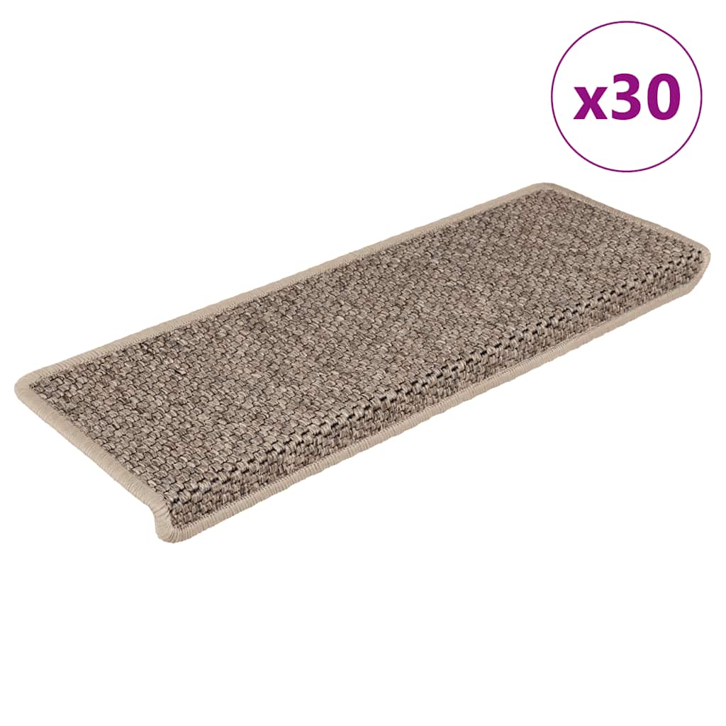 Covorașe Scări Autoadezive, 15 Buc. 65X21X4 Cm, Sisal