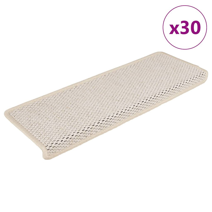 Covorașe Scări Autoadezive, 15 Buc. 65X21X4 Cm, Sisal
